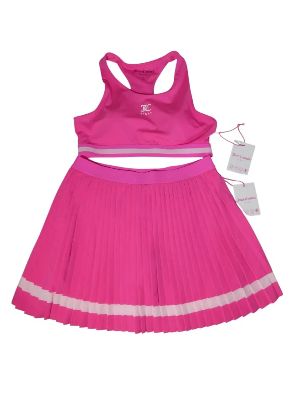 Juicy Couture‎ Pink Tennis Set Top & Skirt Two Piece JC257258S Size Large